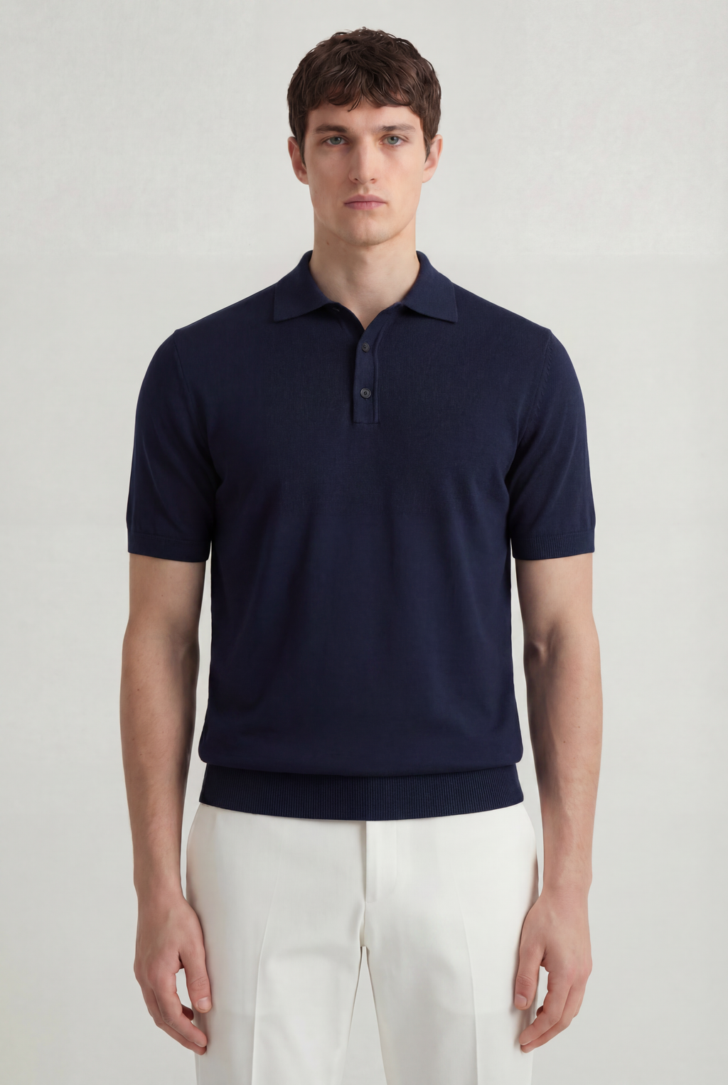 Serra 100% Merino Wool Lightweight Fine Short Sleeve Polo