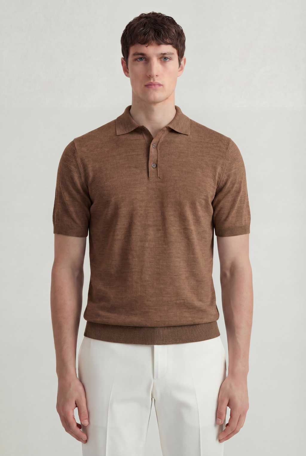 Serra 100% Merino Wool Lightweight Fine Short Sleeve Polo