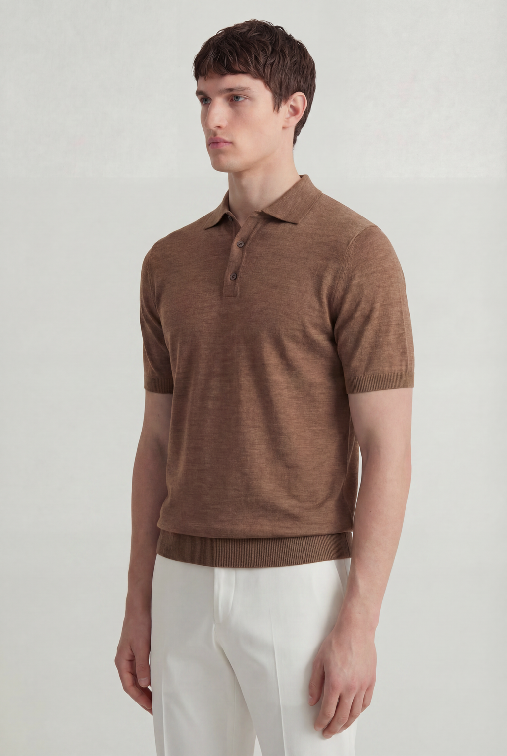Serra 100% Merino Wool Lightweight Fine Short Sleeve Polo