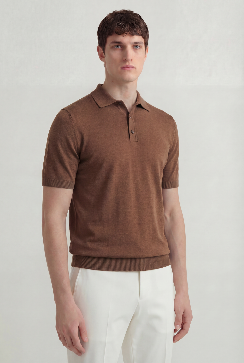Serra 100% Merino Wool Lightweight Fine Short Sleeve Polo
