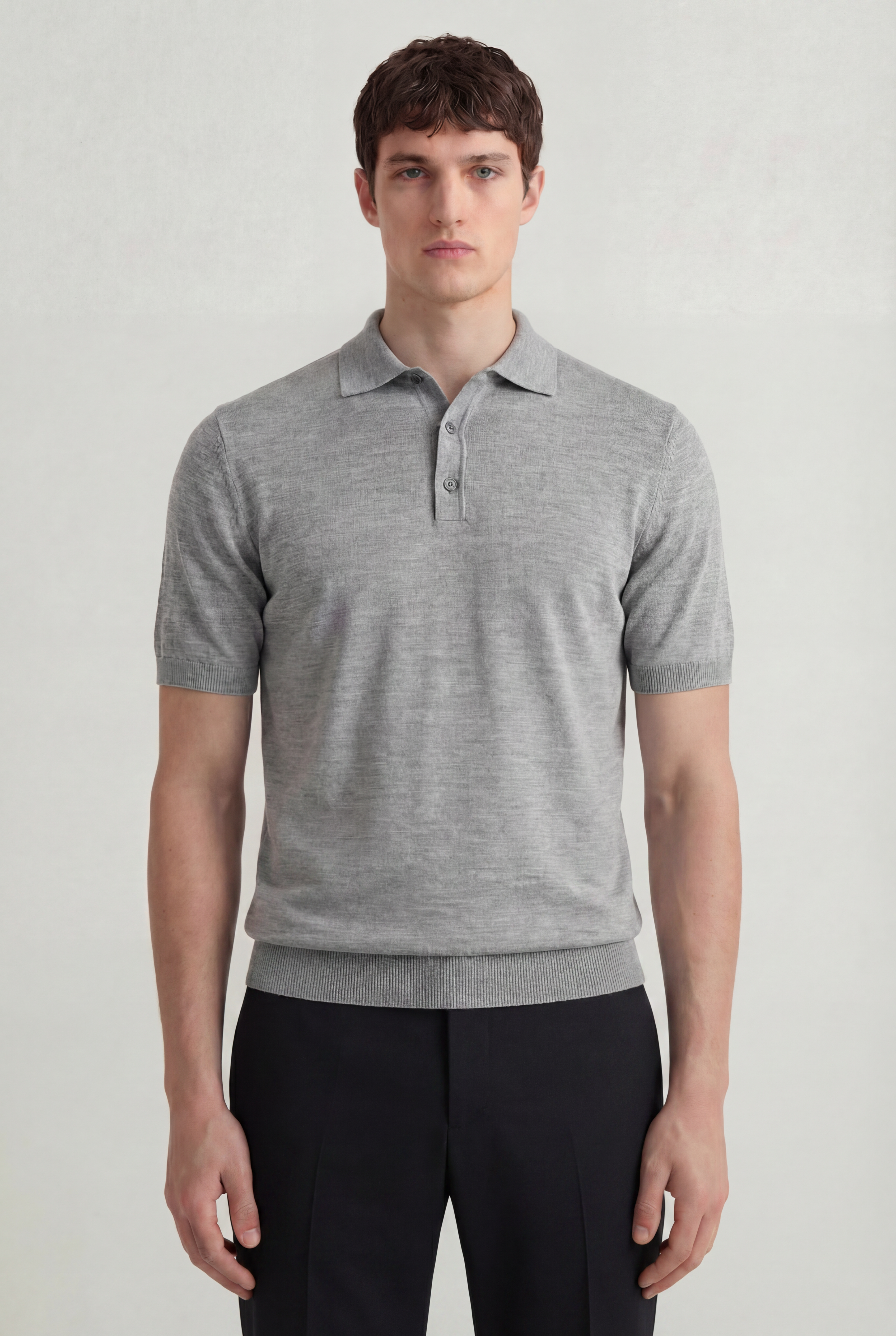 Serra 100% Merino Wool Lightweight Fine Short Sleeve Polo