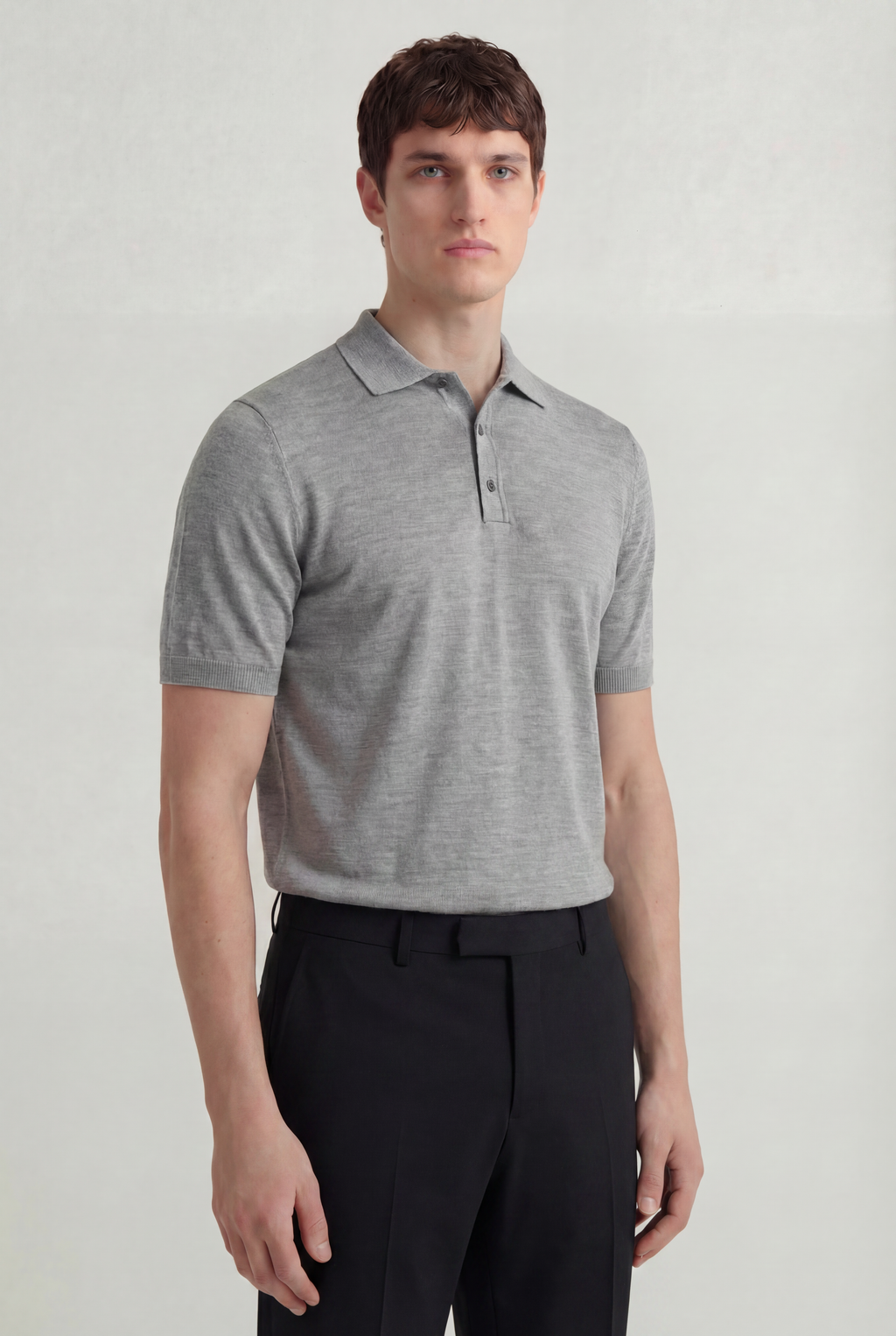 Serra 100% Merino Wool Lightweight Fine Short Sleeve Polo