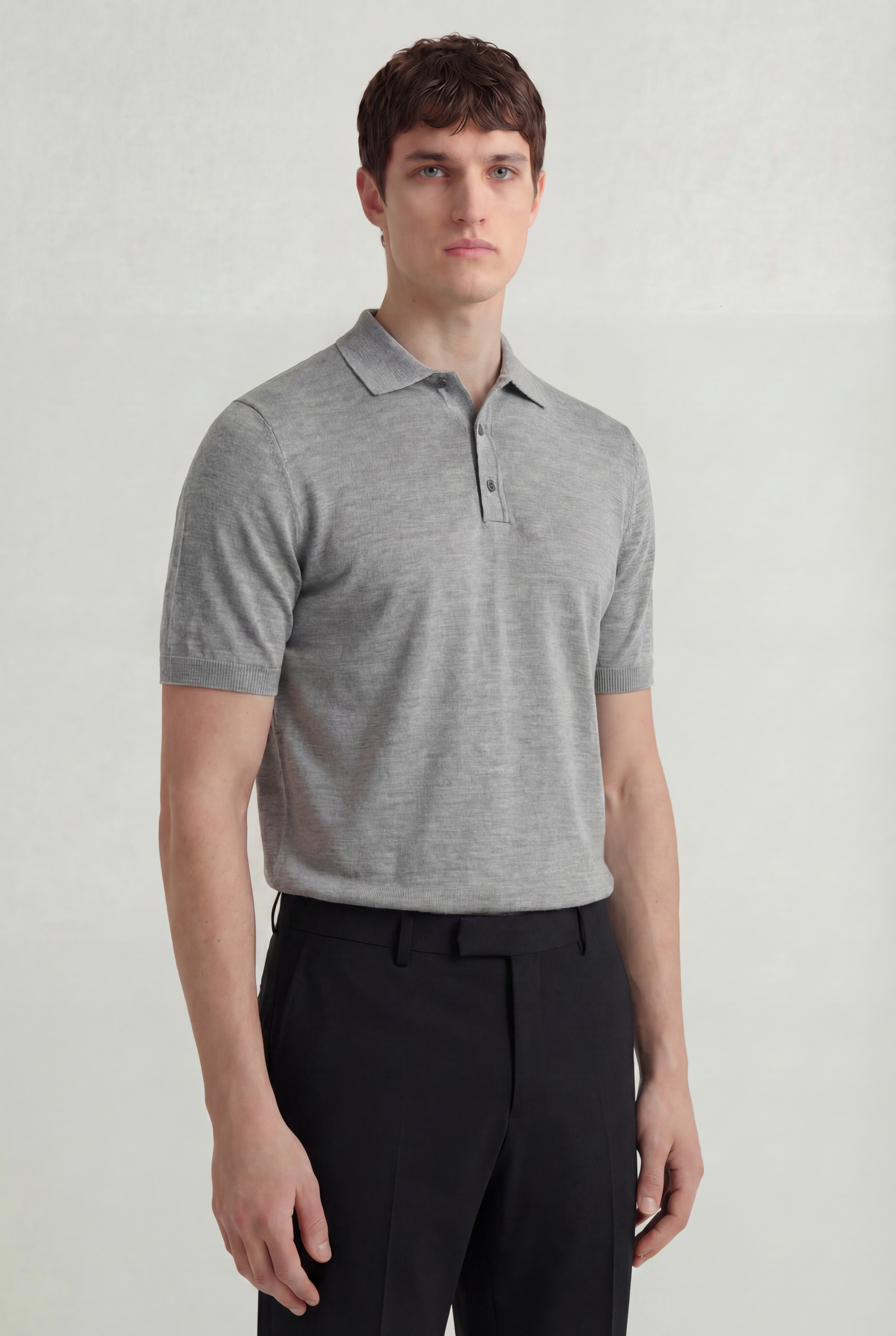 Serra 100% Merino Wool Lightweight Fine Short Sleeve Polo