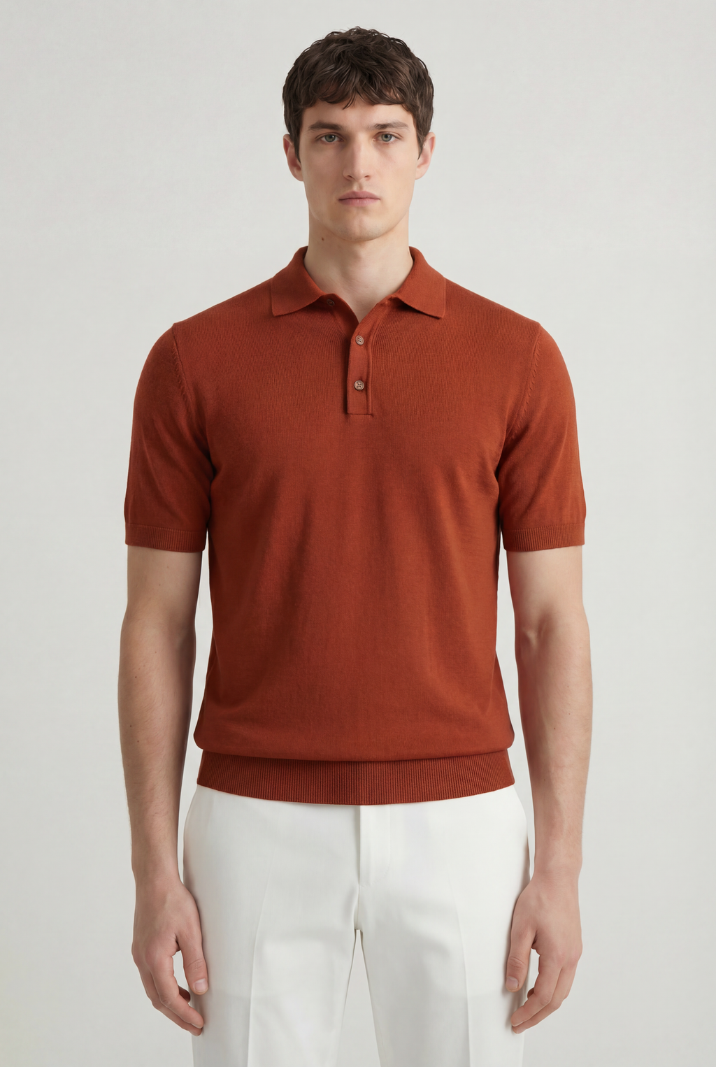 Serra 100% Merino Wool Lightweight Fine Short Sleeve Polo