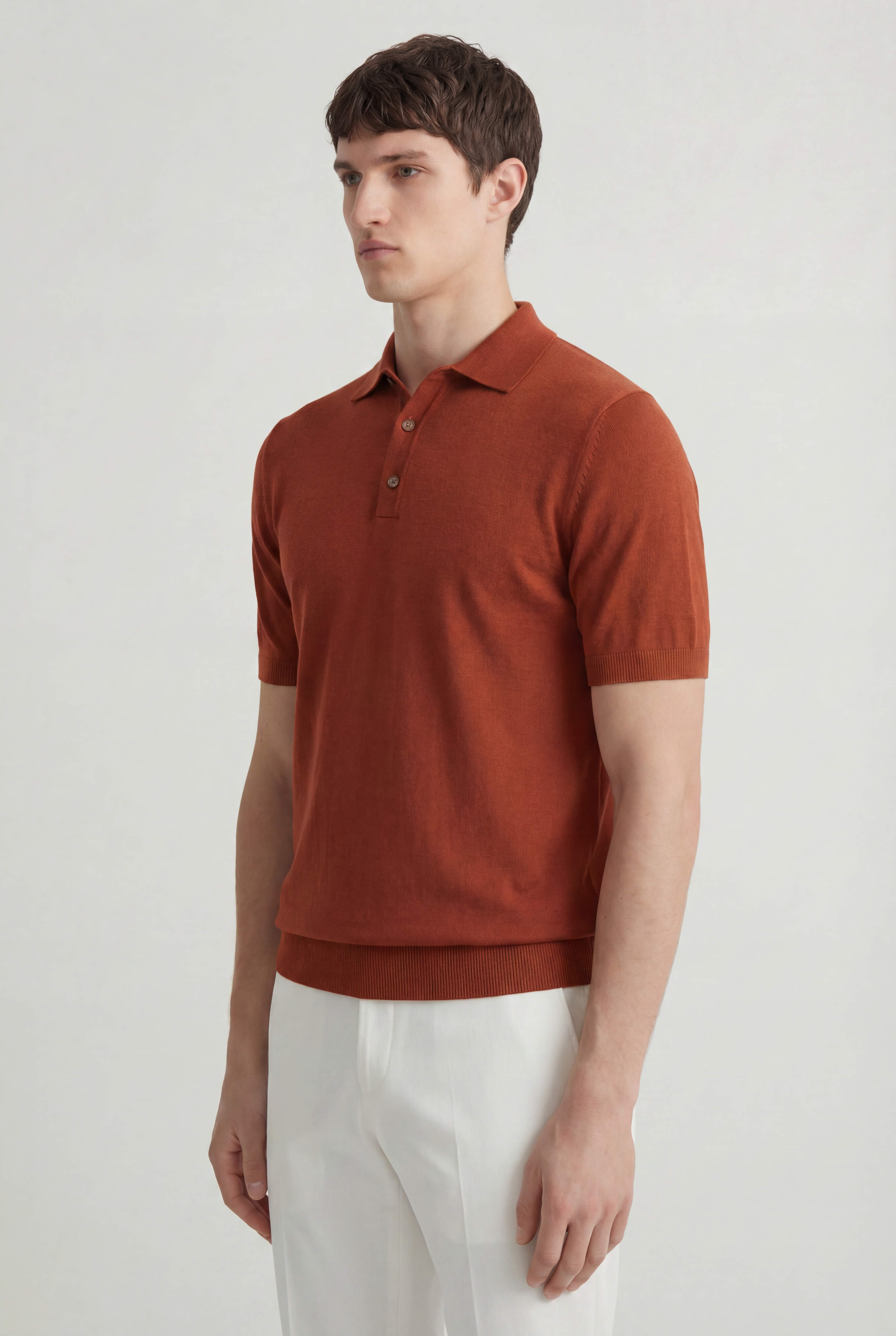 Serra 100% Merino Wool Lightweight Fine Short Sleeve Polo