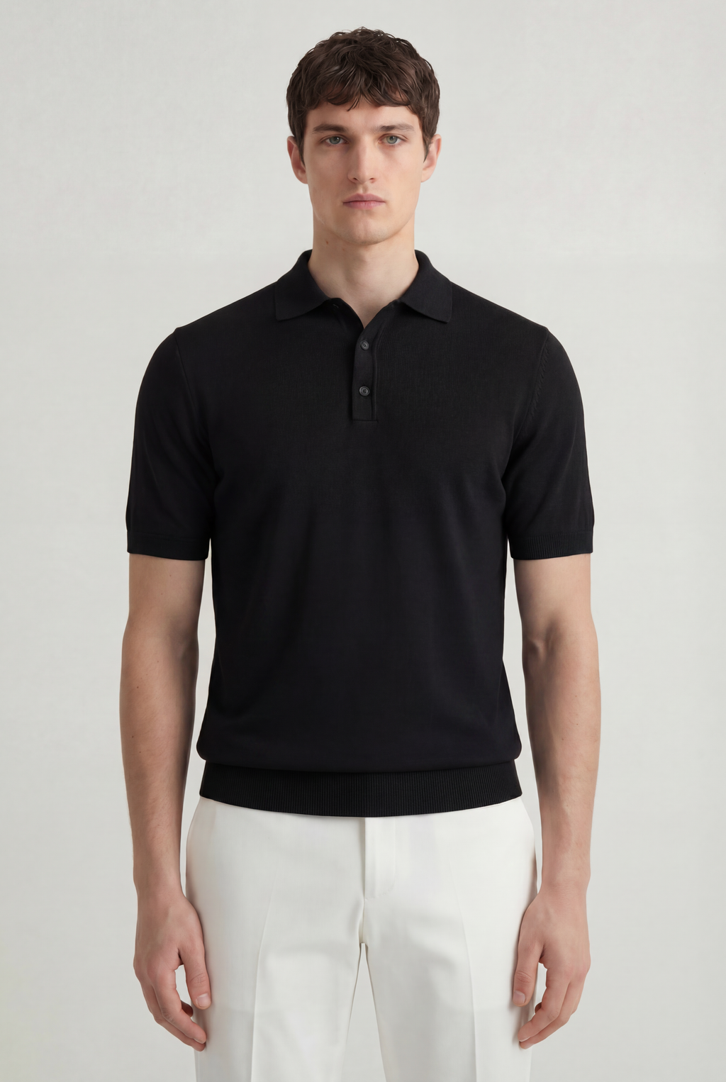 Serra 100% Merino Wool Lightweight Fine Short Sleeve Polo