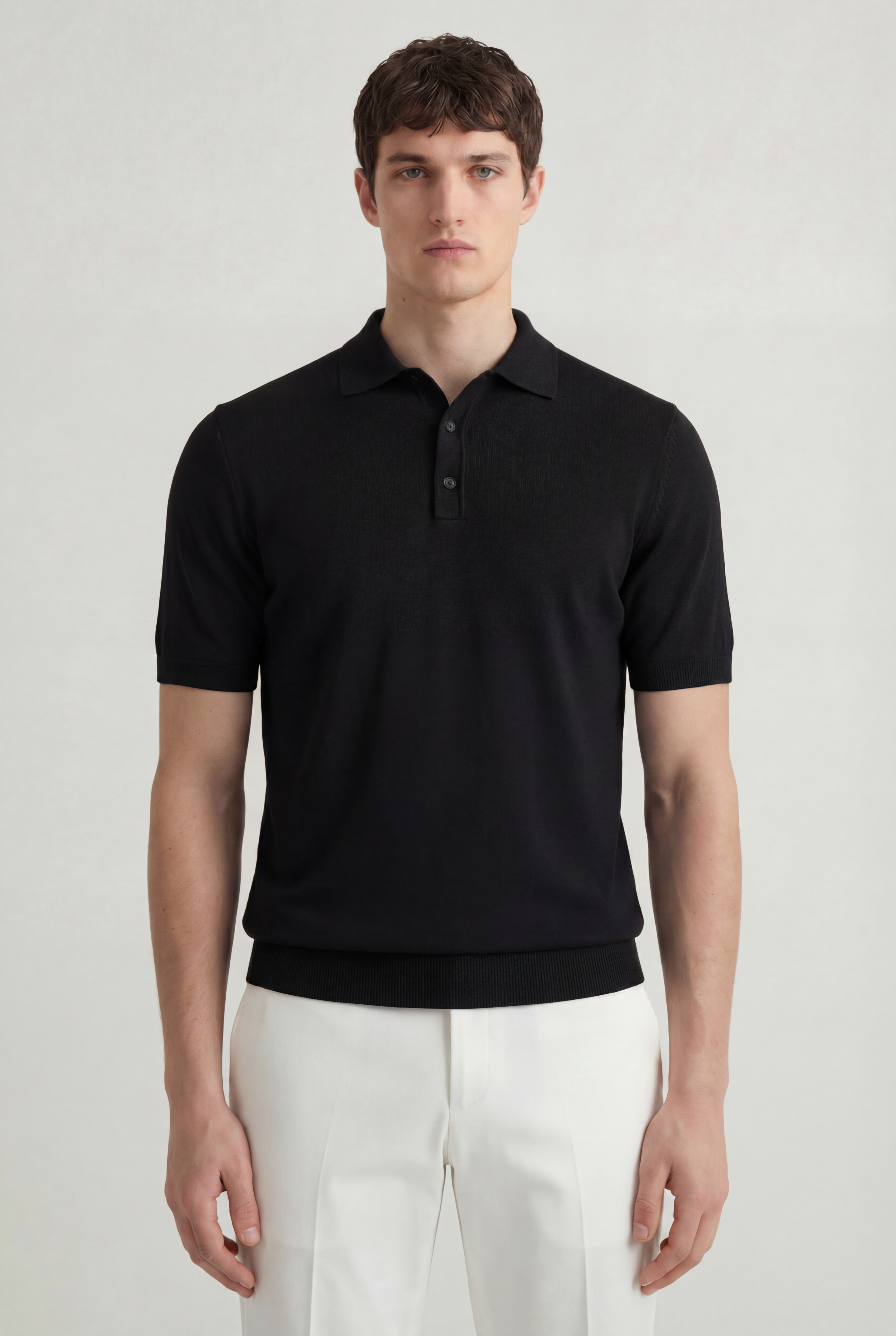 Serra 100% Merino Wool Lightweight Fine Short Sleeve Polo