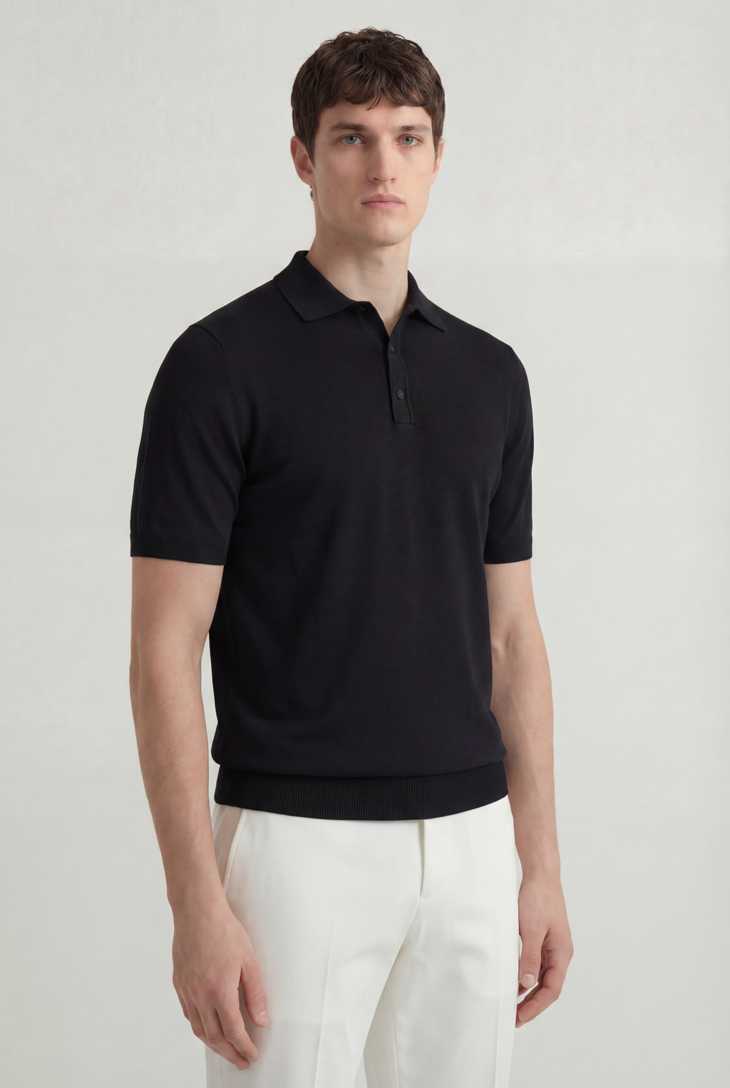 Serra 100% Merino Wool Lightweight Fine Short Sleeve Polo