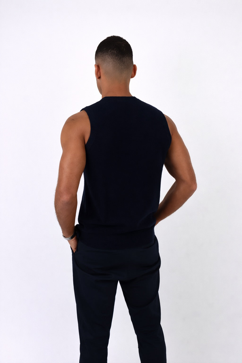 Torino | Men's Sleeveless V - Neck Vest 100% Cashmere