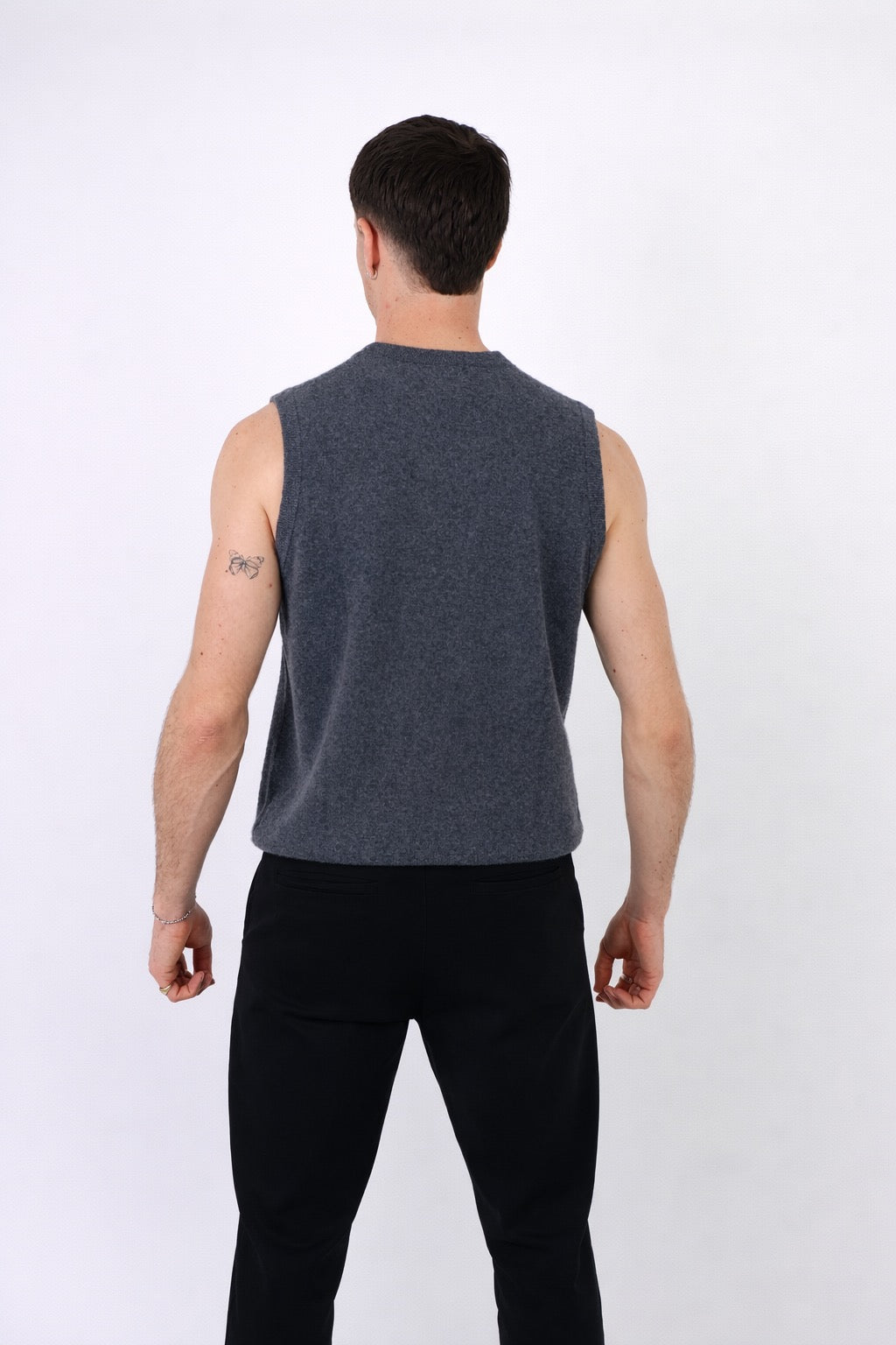 Torino | Men's Sleeveless V - Neck Vest 100% Cashmere