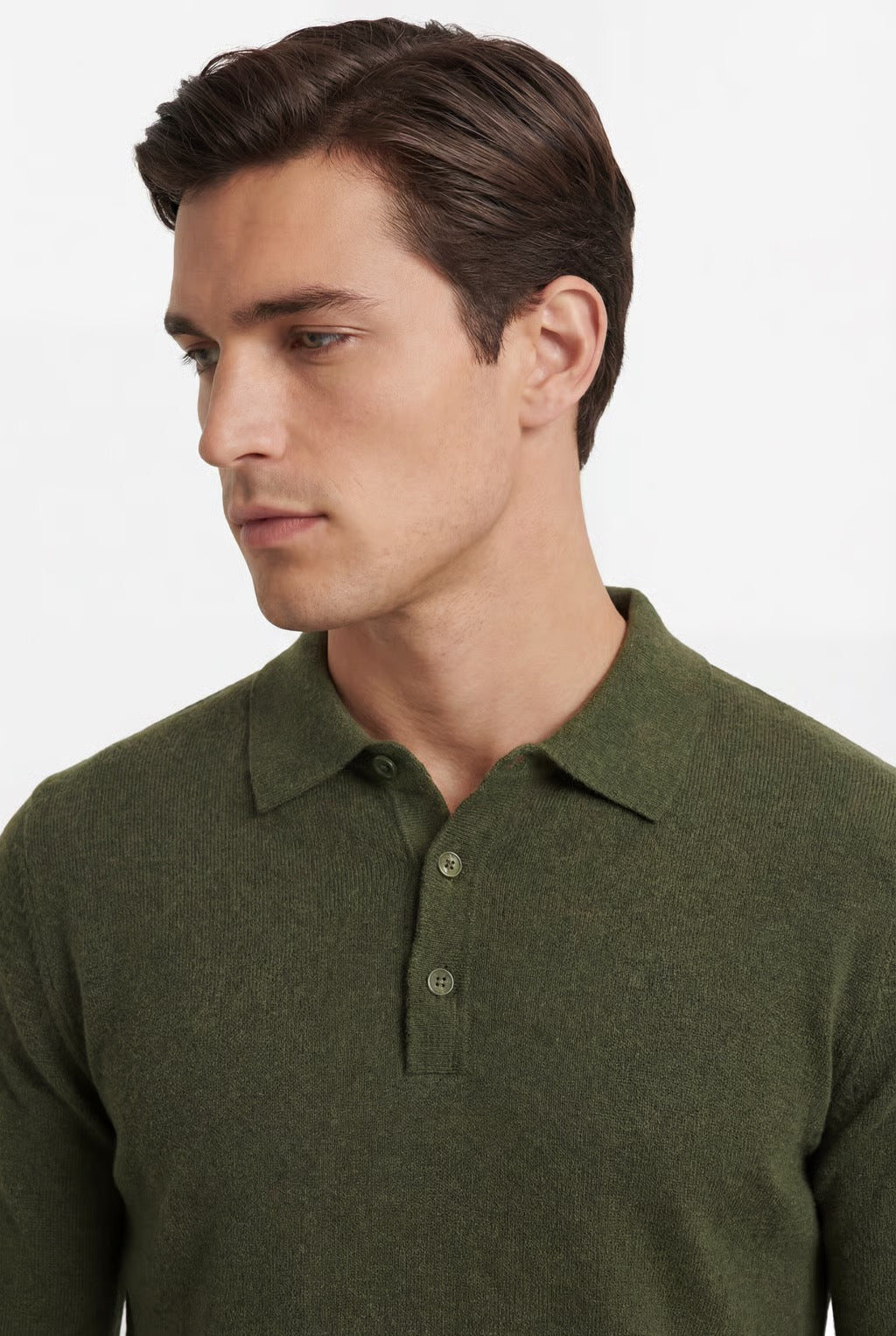 Amalfi | Men's Cashmere-Merino Long Sleeve Polo