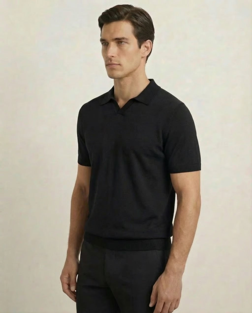 Portofino| Men's 100% Merino Wool Shorts Sleeve Lightweight Buttonless Polo