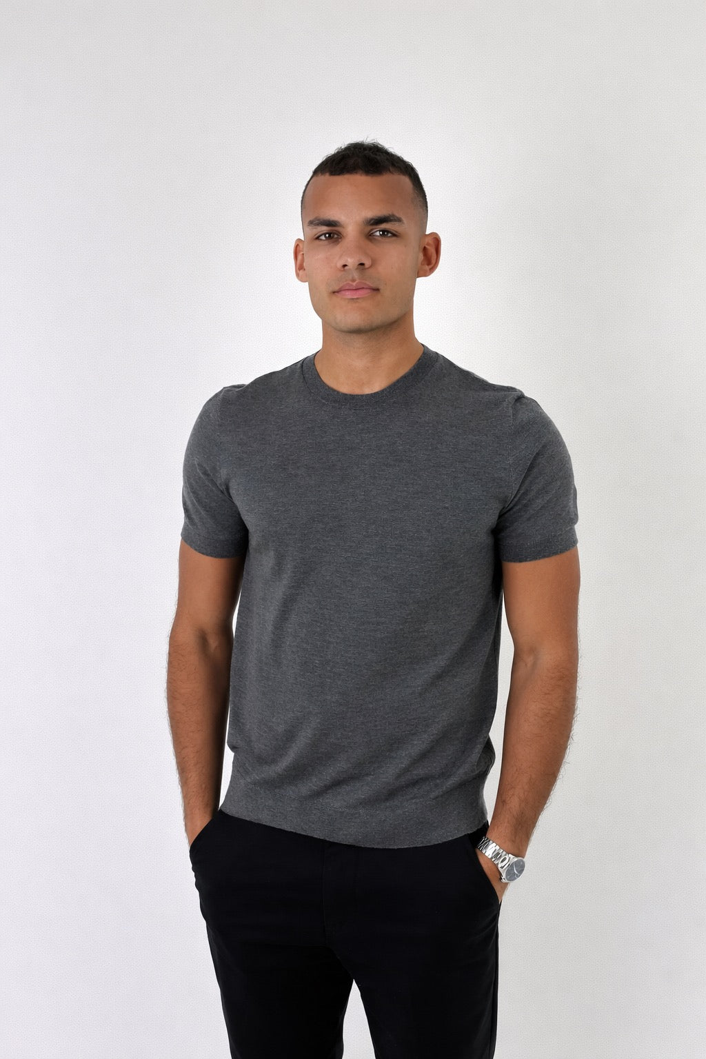 Lucca | Men's 100% Cashmere Lightweight Short Sleeve T-Shirt