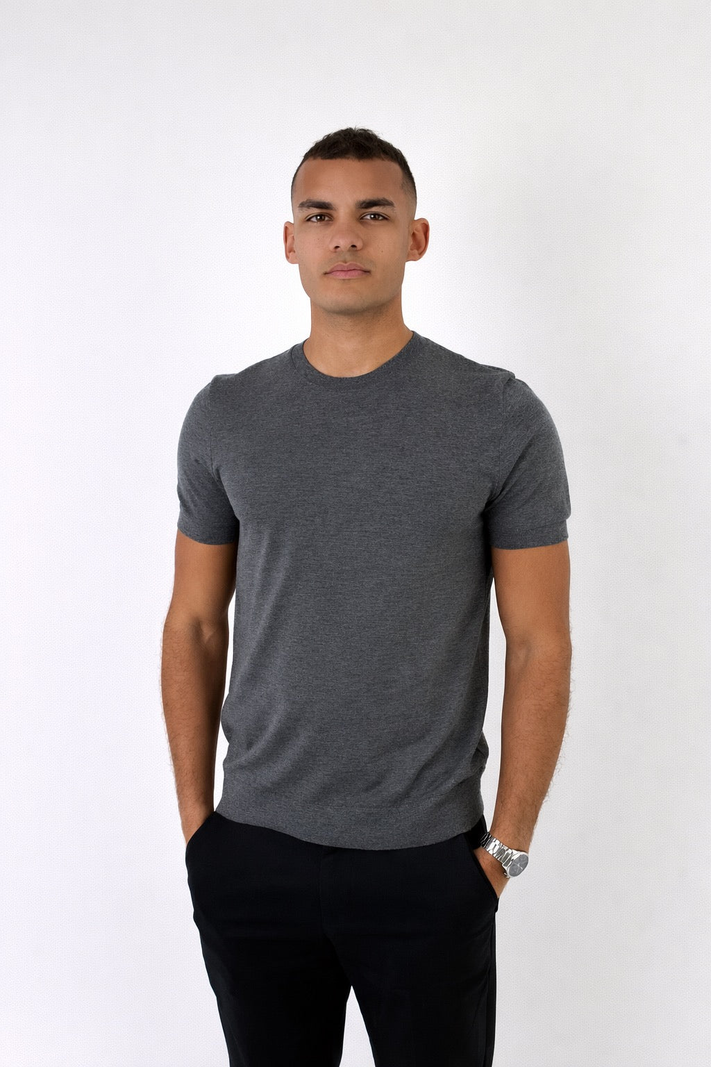 Lucca | Men's 100% Cashmere Lightweight Short Sleeve T-Shirt