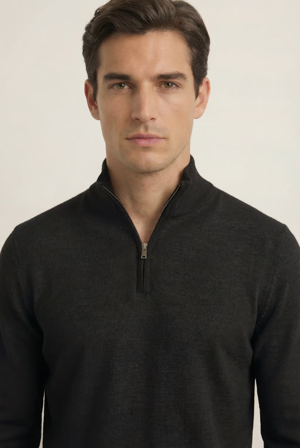 Verona | Men's Pure Merino Wool & Cashmere Spring Quarter Zip