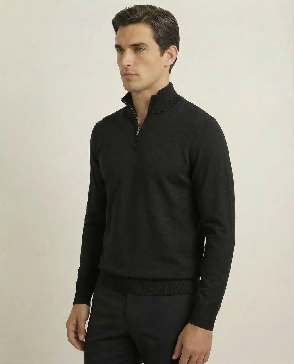 Verona | Men's Pure Merino Wool & Cashmere Spring Quarter Zip
