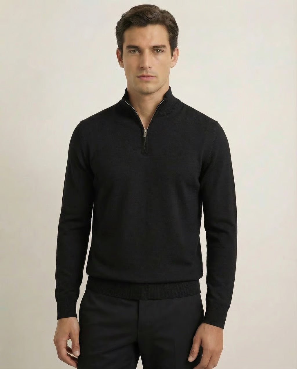 Verona | Men's Pure Merino Wool & Cashmere Spring Quarter Zip