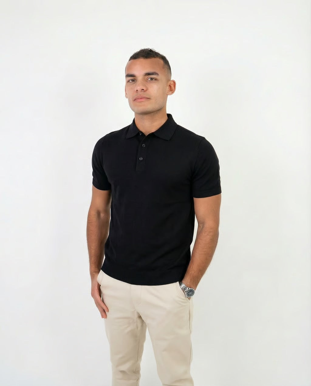 Caserta | Men's 100% Cashmere Short Sleeve Polo