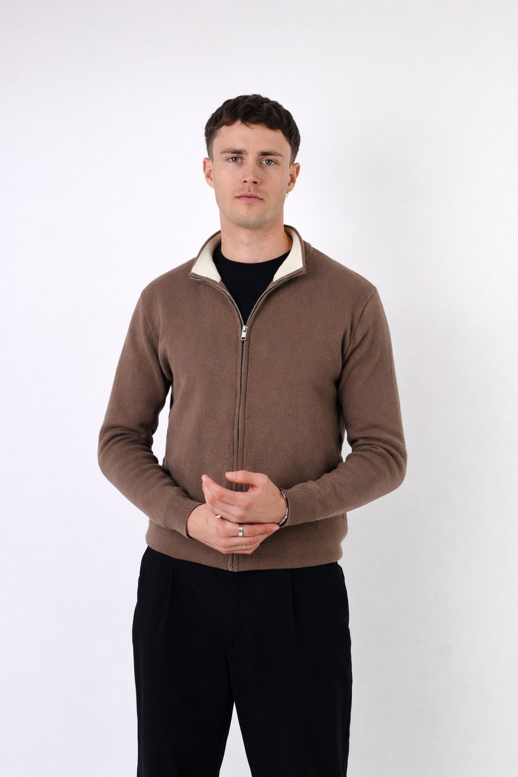 Napoli | Men's Cotton Long Sleeve Zip Cardigan