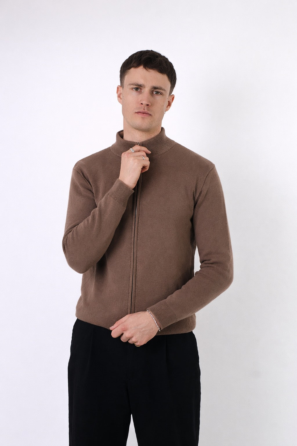 Napoli | Men's Cotton Long Sleeve Zip Cardigan