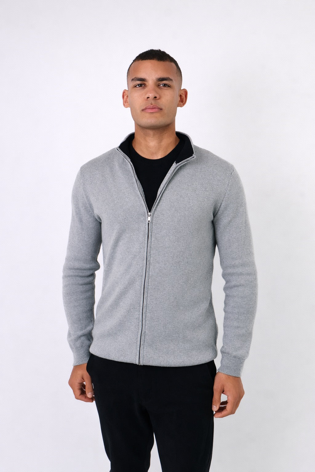 Napoli | Men's Cotton Long Sleeve Zip Cardigan