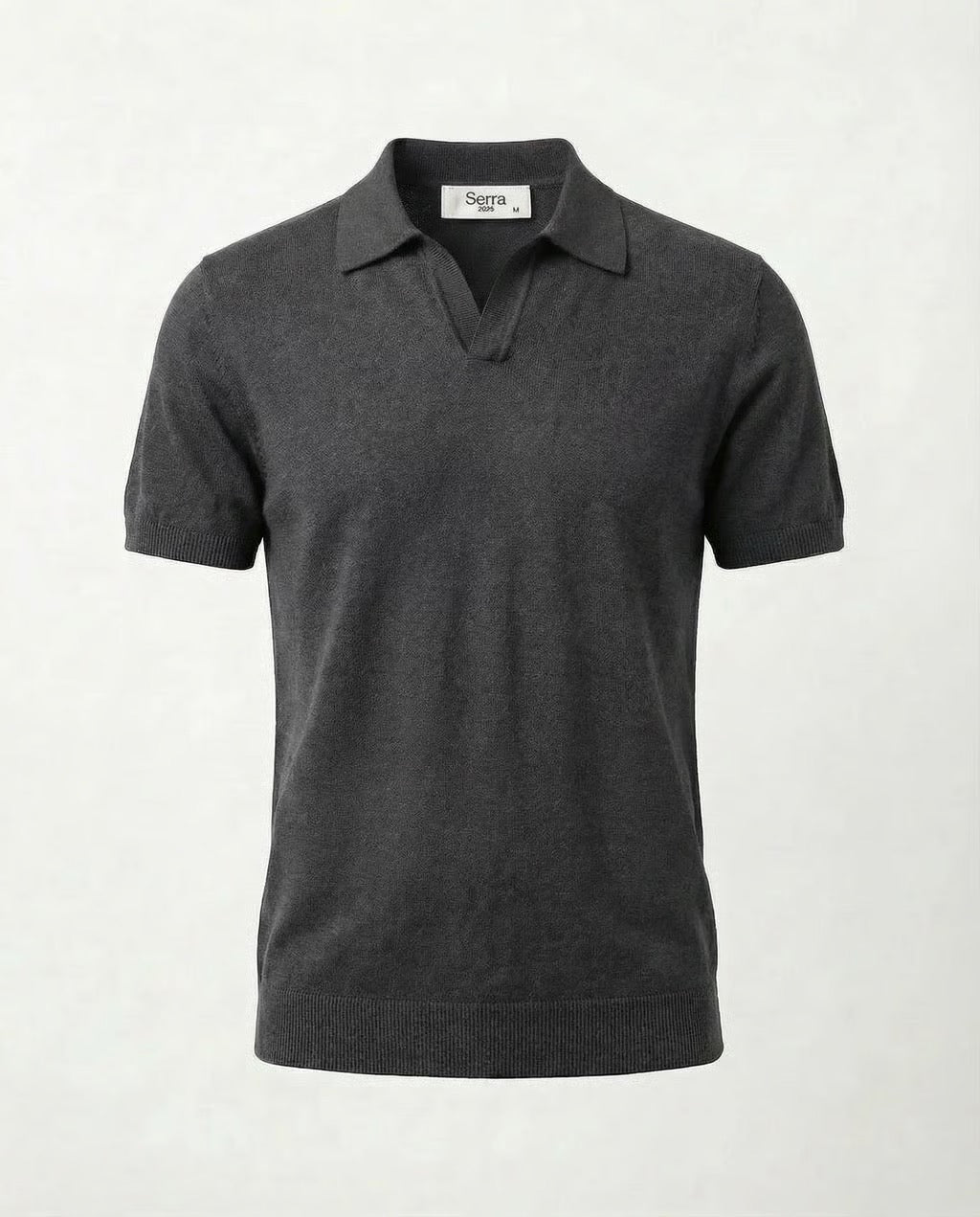 Como | Men's Buttonless Short Sleeve Lightweight Linen Polo