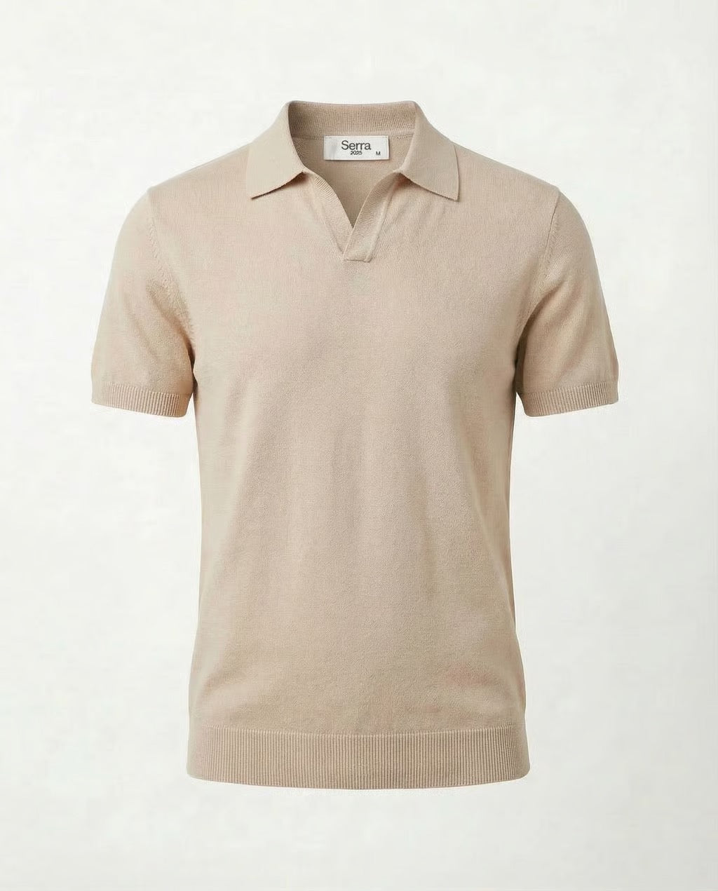 Como | Men's Buttonless Short Sleeve Lightweight Linen Polo