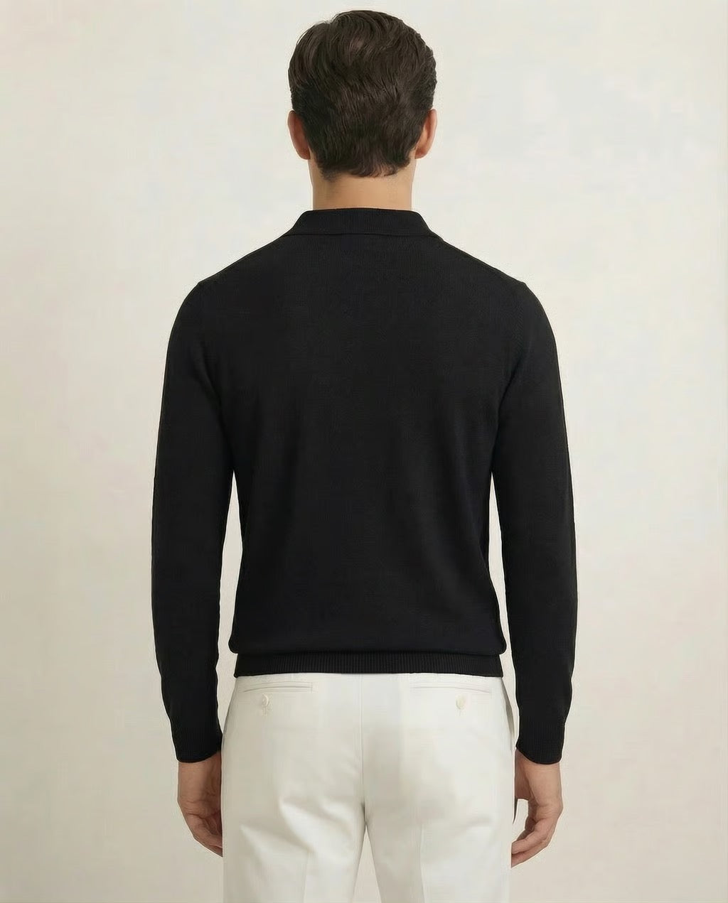 Amalfi | Men's Cashmere-Merino Long Sleeve Polo