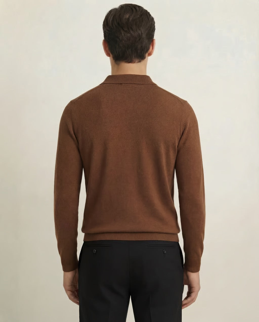 Amalfi | Men's Cashmere-Merino Long Sleeve Polo