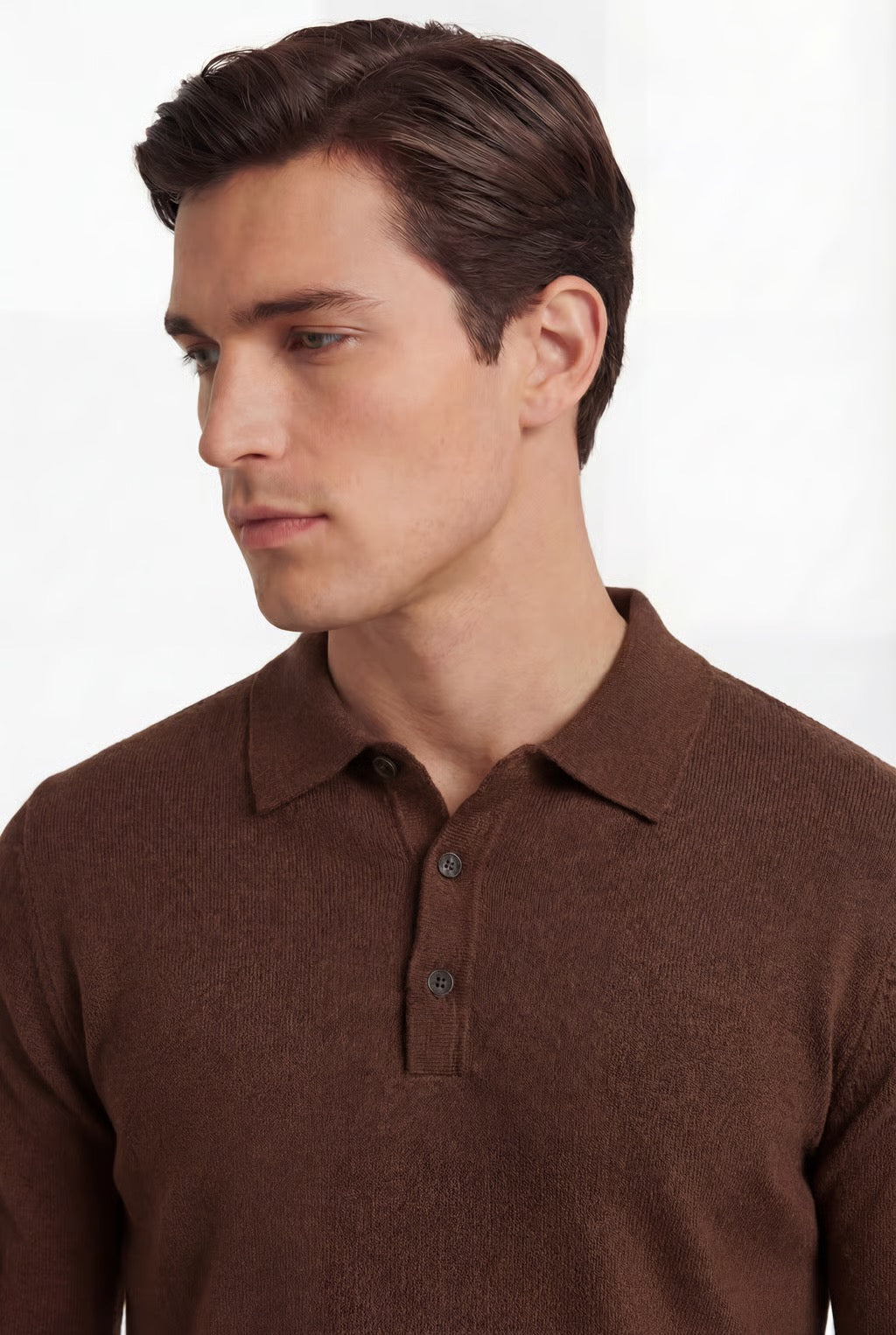 Amalfi | Men's Cashmere-Merino Long Sleeve Polo