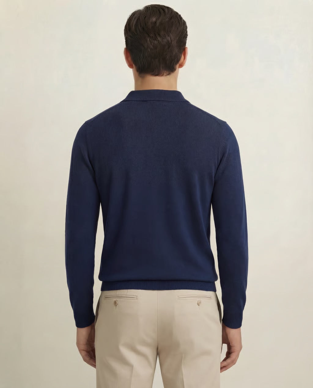 Amalfi | Men's Cashmere-Merino Long Sleeve Polo
