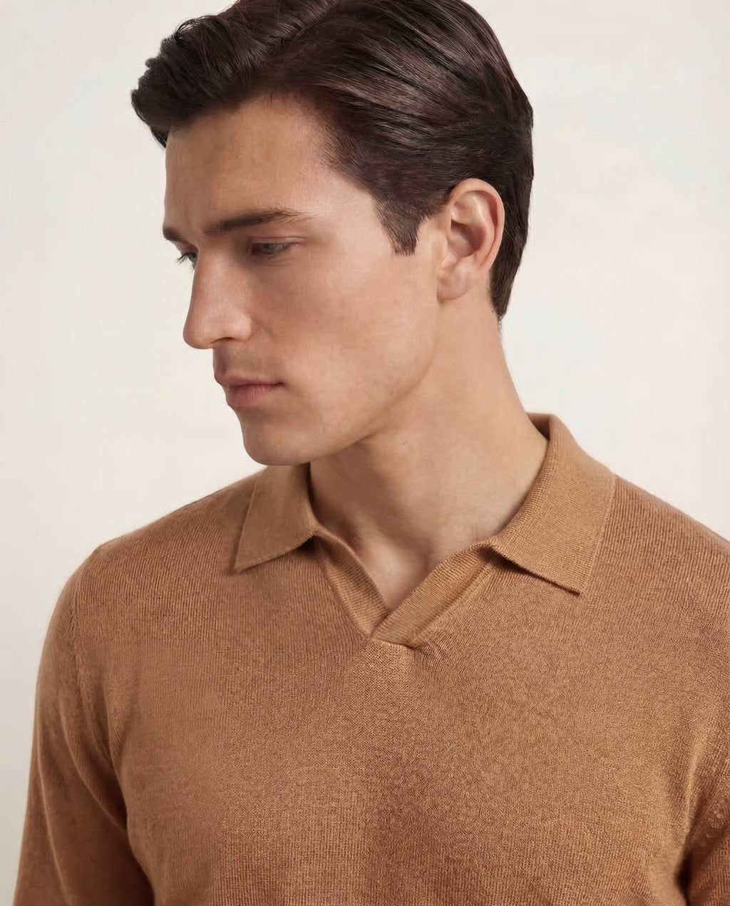 Capri | Men's 100% Merino Wool Long Sleeve Buttonless Polo