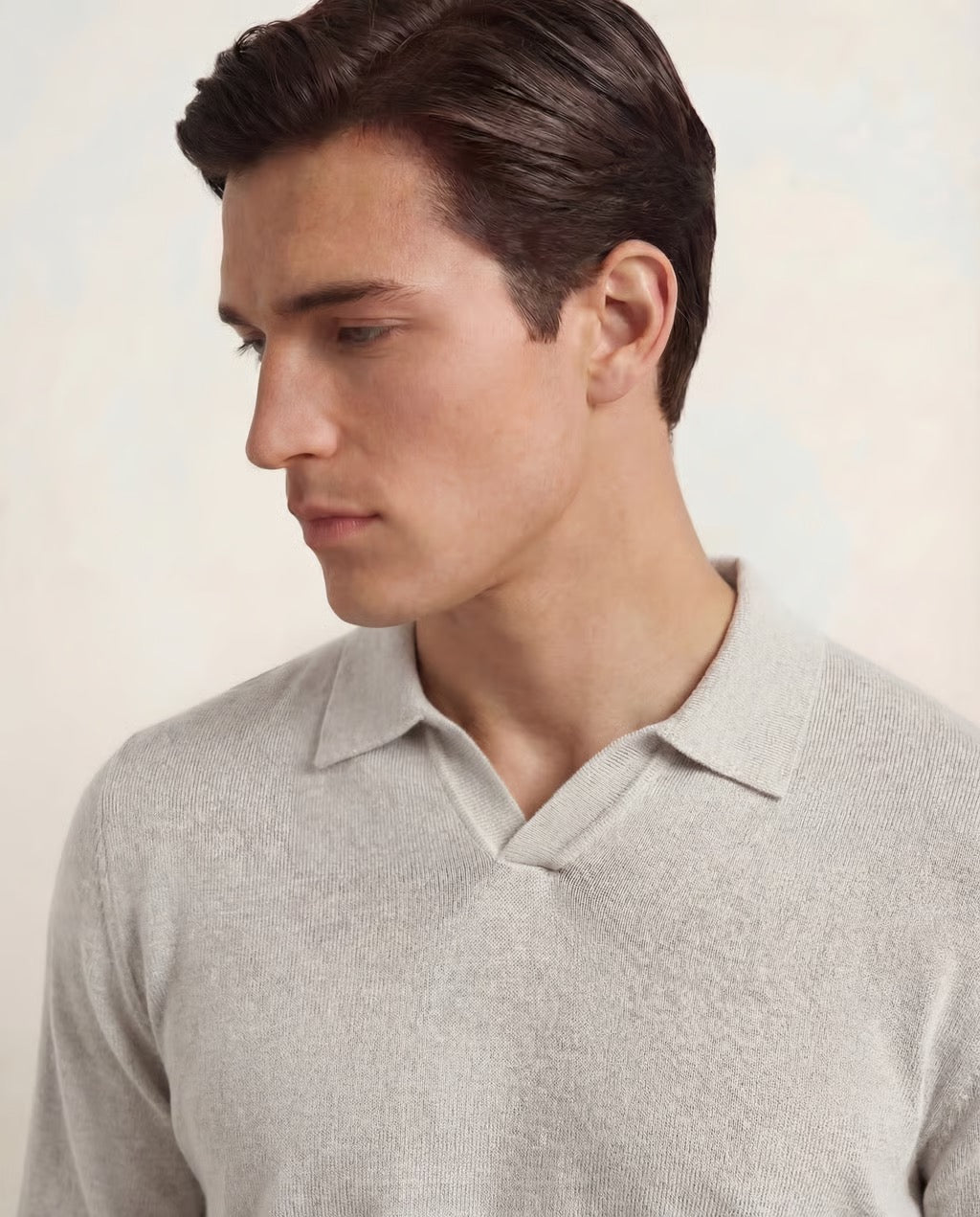Capri | Men's 100% Merino Wool Long Sleeve Buttonless Polo