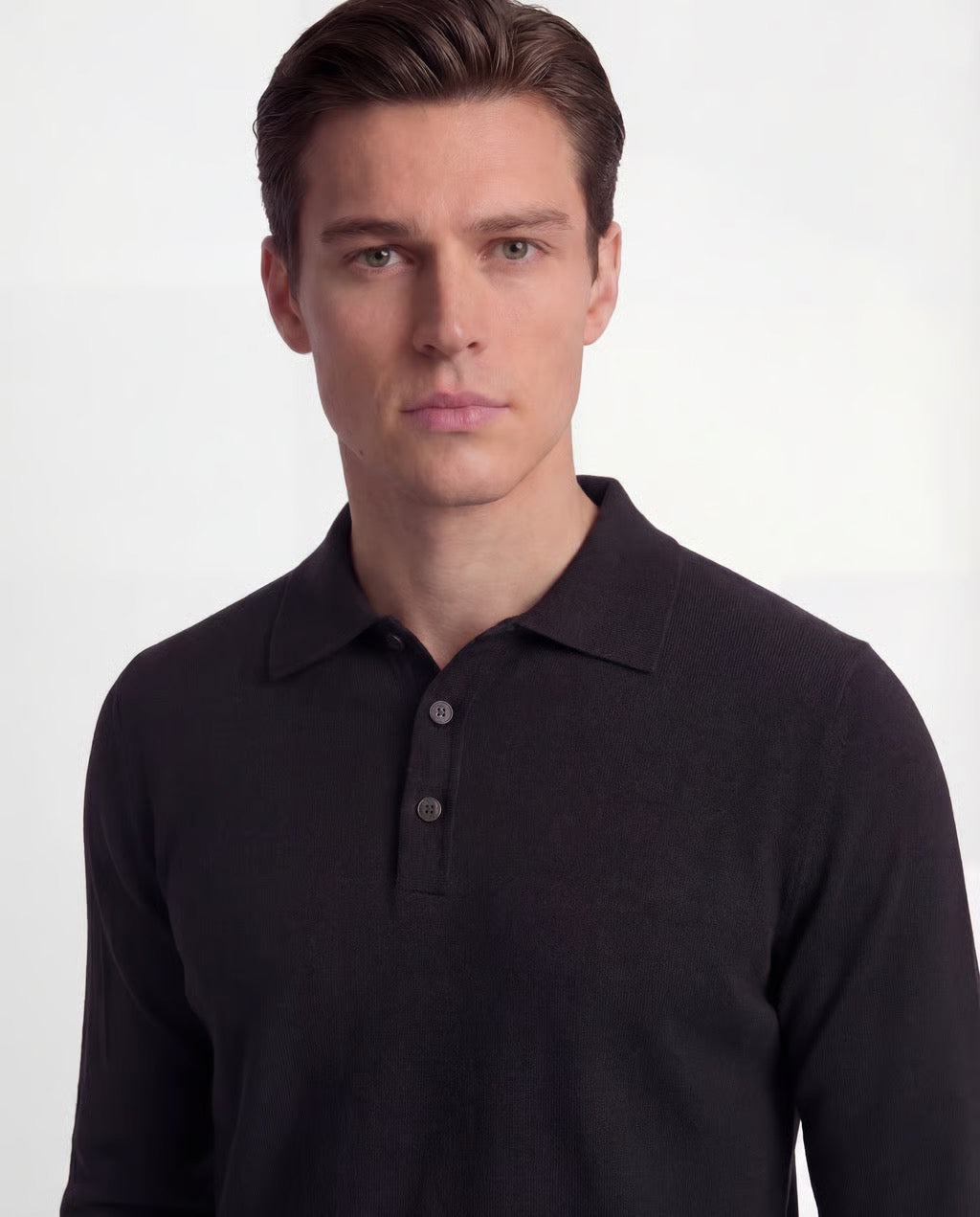 Roma | Men's 100% Cashmere Long Sleeve Polo