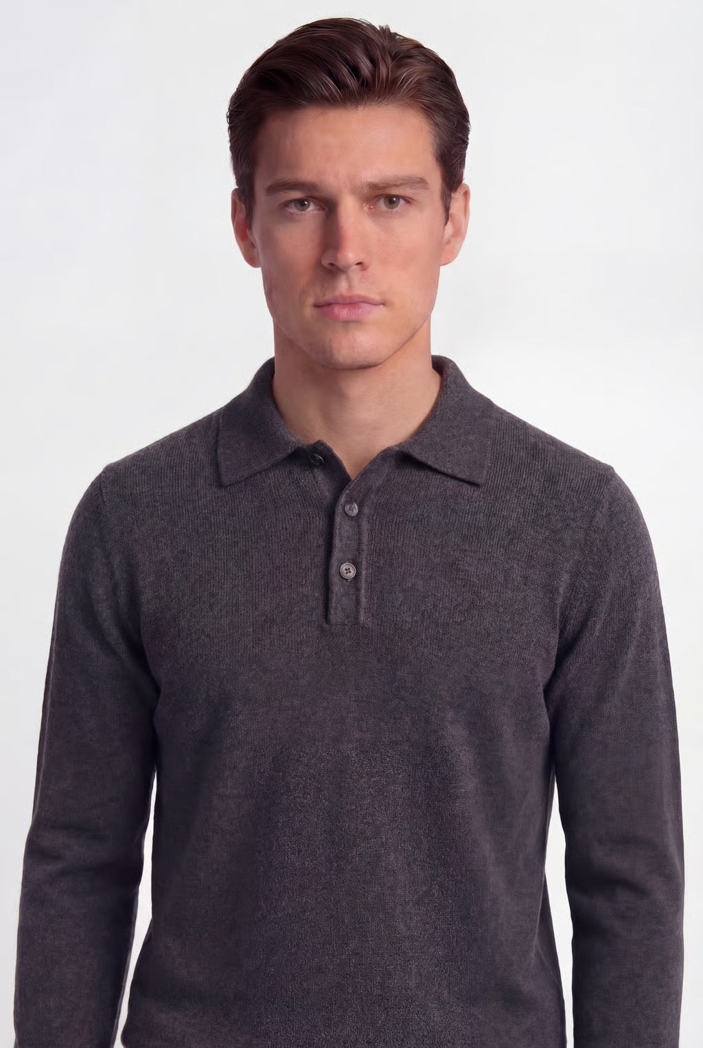 Roma | Men's 100% Cashmere Long Sleeve Polo