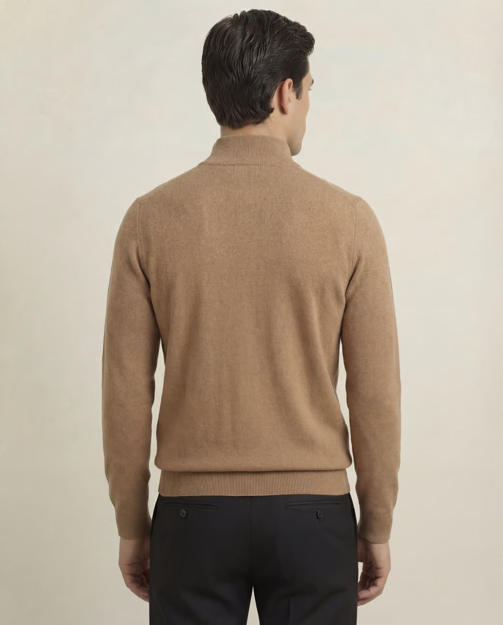 Verona | Men's Pure Merino Wool & Cashmere Spring Quarter Zip