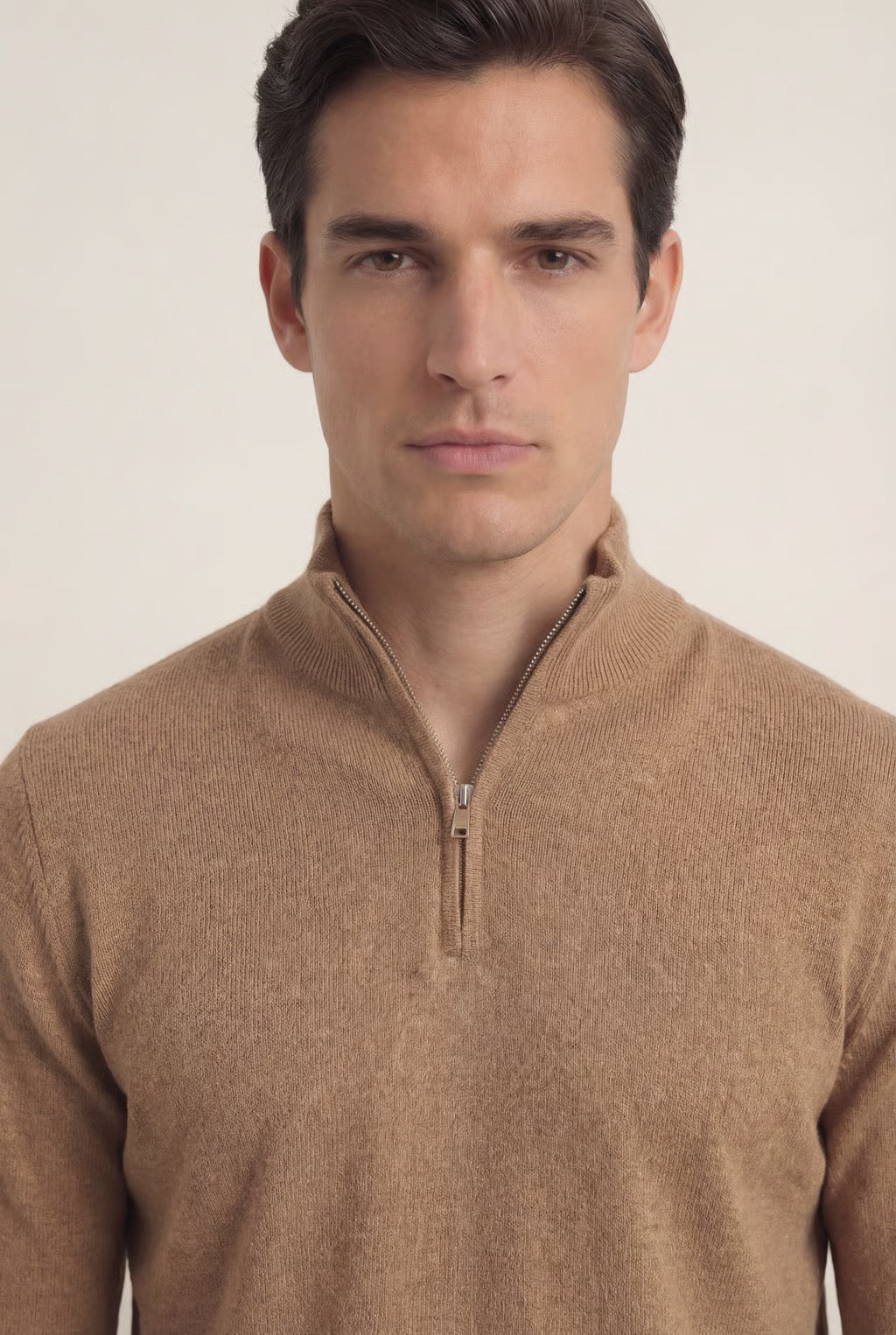 Verona | Men's Pure Merino Wool & Cashmere Spring Quarter Zip