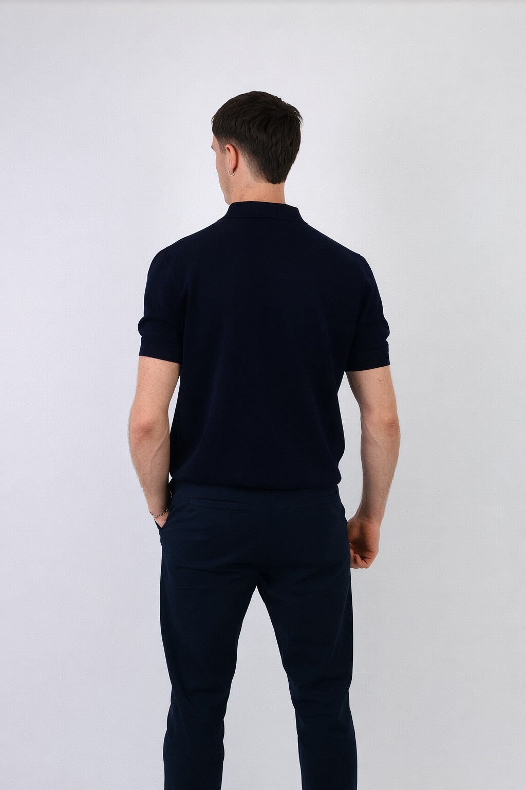 Como | Men's Buttonless Short Sleeve Lightweight Linen Polo