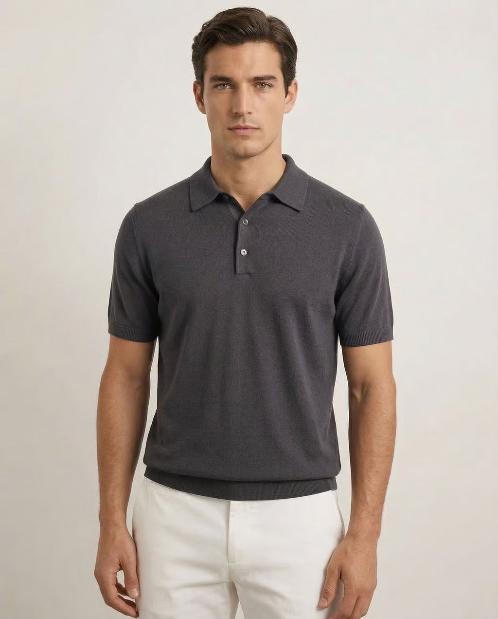 Caserta | Men's 100% Cashmere Short Sleeve Polo