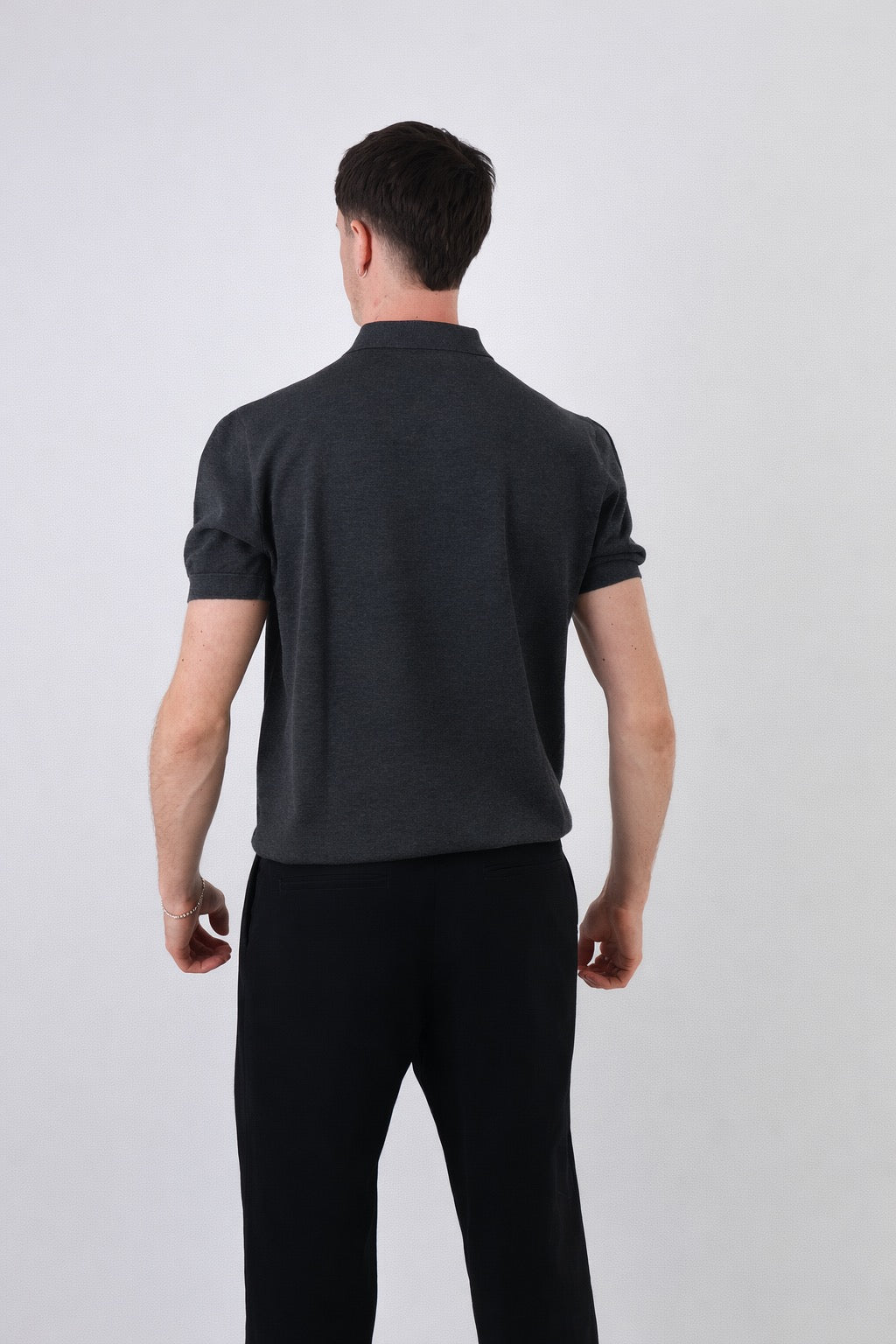 Como | Men's Buttonless Short Sleeve Lightweight Linen Polo