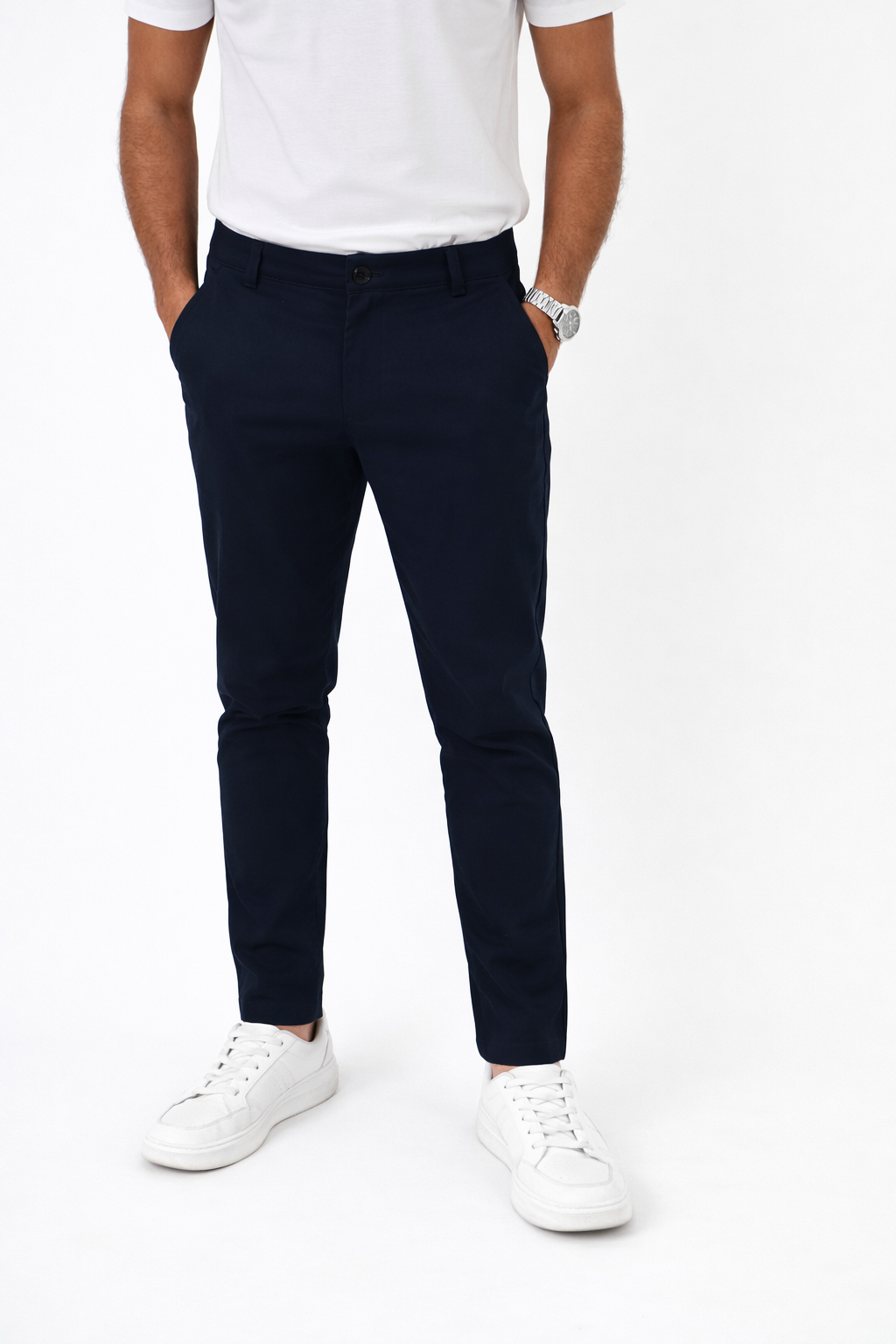 Bari | Men's Slim Fit Cotton Trousers